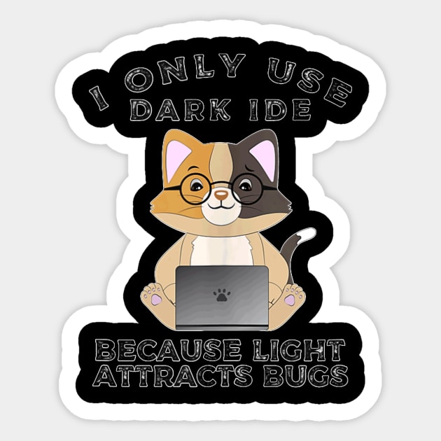 Funny Programmer Cat Computer Science Geek Nerd Coding Joke Sticker by Peter Smith